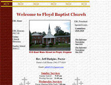 Tablet Screenshot of floydbaptist.swva.net